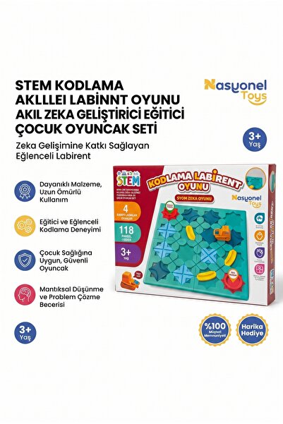 NASYONEL TOYS STEM Kodlama Labirent Oyunu Akıl Zeka Geliştirici Eğitici Çocuk...