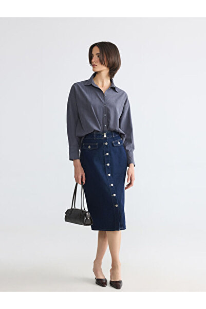 LC Waikiki Regular Fit A-Line Jean Skirt