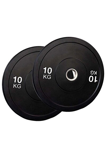 Generic Pair of Black Rubber Weight Plate 10 kg