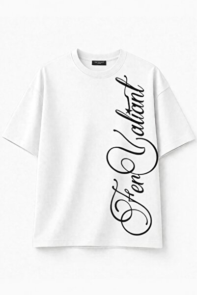 Fer Valiant Μπλουζάκι Unisex με στάμπα, Oversize, Premium, 100% βαμβακερό