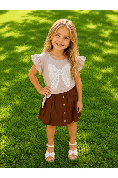 Melodikids Girls' Skirt and Double Stone Set