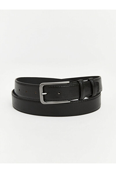 LC Waikiki Black Leather Look Men's Belt