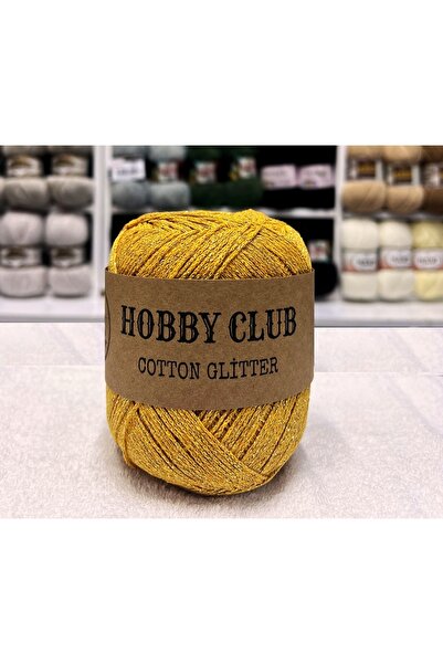hobby club COTTON GLITTER BANDANA Simli Pamuklu El Örgü İpliği 100 Gr RENK : ...
