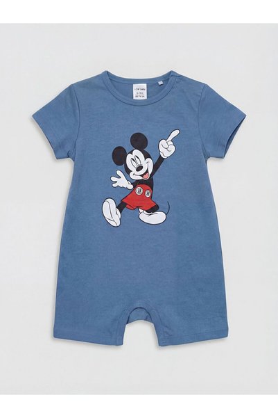 LC Waikiki Lcw Baby Mickey Mouse Printed Baby Boy Jumpsuit 2-Pack