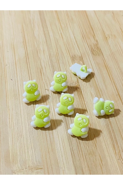 Lorin hobi Bottom-Mounted Teddy Bear Baby Button 12 mm 10 Pieces Light Green