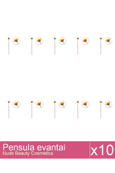 Makeup Set of 10 fan brushes