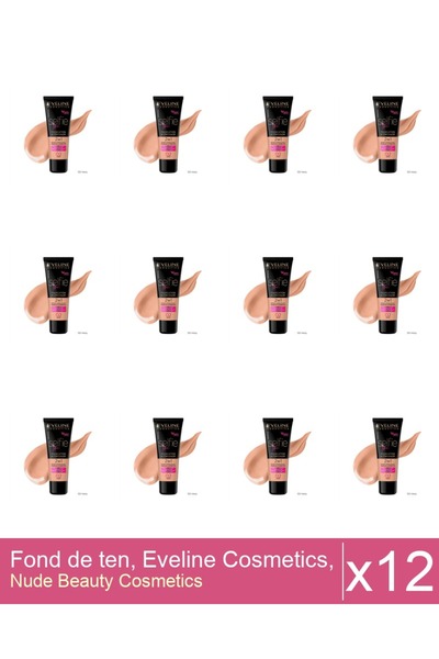 Makeup Set 12x Fond de ten, Eveline Cosmetics, Selfie Time 2 in 1, 02 Ivory, ...