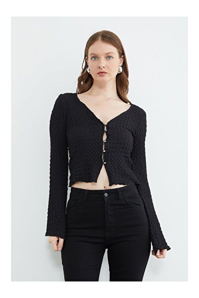 LC Waikiki Nevavm Spanish Sleeve Wrapping Fabric Cardigan with a Difference