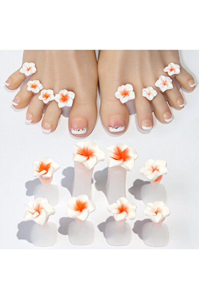 choice2 Frangipani 8Pcs/Set Soft Silicone Flower Design Perals Toe Separator ...