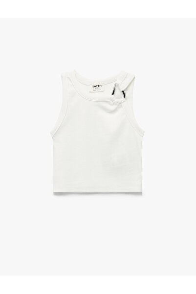 Koton Cotton Sleeveless Crew Neck Ribbed Athlete Undershirt with Buckle