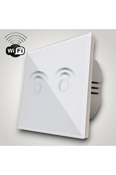 DELIGHT Intrerupator touch dublu WI-FI, alb