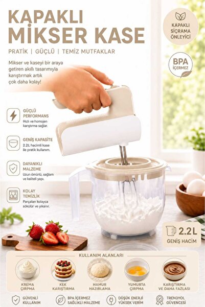 Herza House Kapaklı Milser Kabı 2.2 Litre