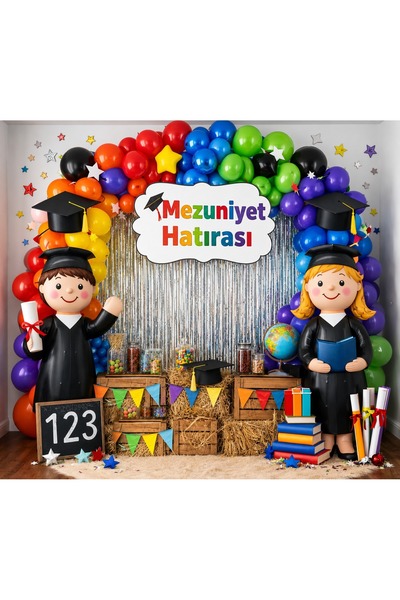 PROMISEBACKDROP2 Mezuniyet Hatırası, Okul Etkinlik 200x200cm EK DİKİŞLİ Kumaş...