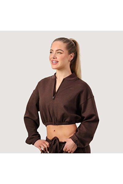 GymBeam Hanorac NEO cu fermoar pentru femei, Mocha, XL