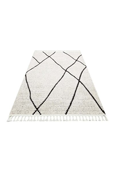 halinet Halı.Net White Modern Washable Non-Slip Living Room Carpet Eco-Terazz...