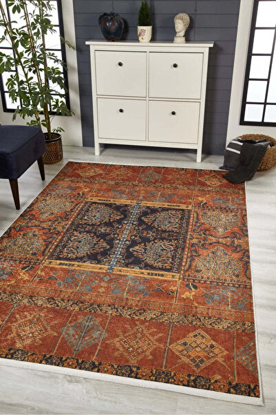 halinet Halı.Net Multi-Colored Vintage Antique Washable Non-Slip Living Room ...