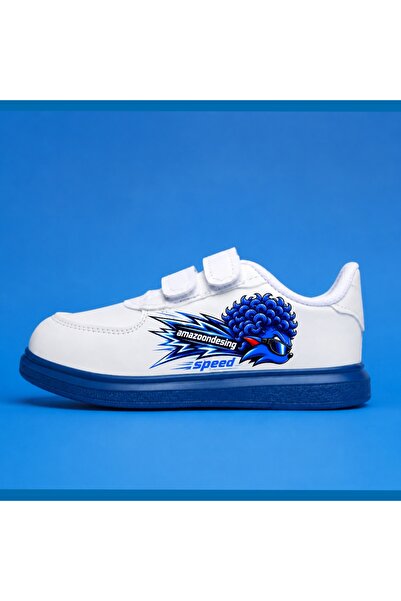 amazoondesing Pantofi sport pentru băieți cu imprimeu Blue Super Monster și b...