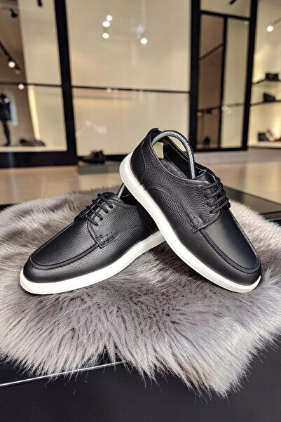 VİVA SHOES Hakiki Deri Eva Taban Erkek Bağcıklı Loafer Ayakkabı