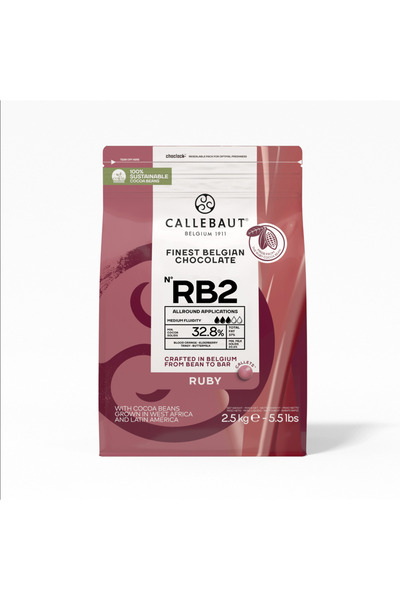 Callebaut Ruby Rb2 Kuvertür Drop Çikolata 2,5 kg