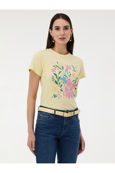 ORSAY Tricou de damă galben imprimat