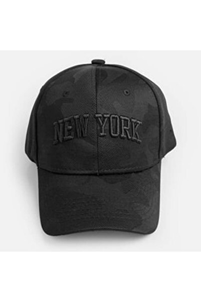 SHOPIENS Șapcă neagră pentru bărbați cu broderie New York