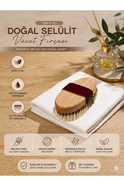 ladin natural beauty Doğal Ahşap Selülit Masaj Fırçası