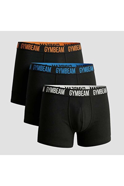 GymBeam Boxeri FIT pentru bărbați, pachet de 3, negri, XXL