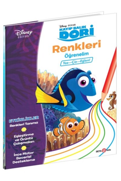 Beta Kids Yayınları Disney Pixar Finding Nemo Let's Learn the Colors, Draw, a...