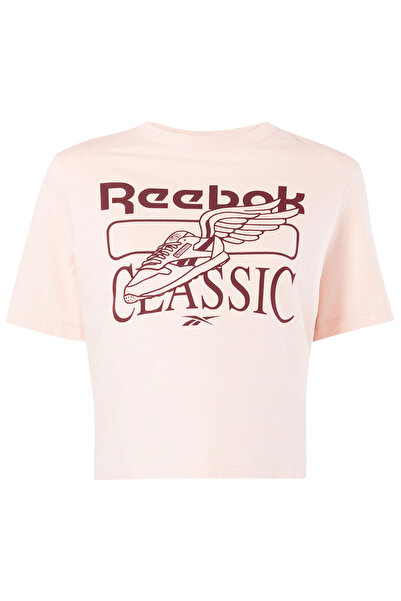 Reebok Γυναικείο Κοντομάνικο Αθλητικό Μπλουζάκι με Στάμπα XS