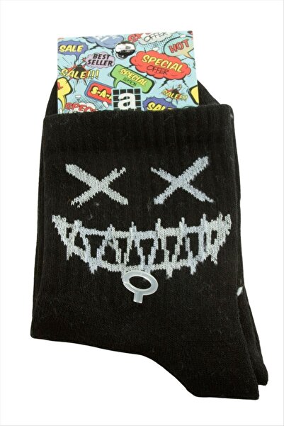 ZERO LAND Flzdgnkr Canar College Socks 8*28 (235527) - Black