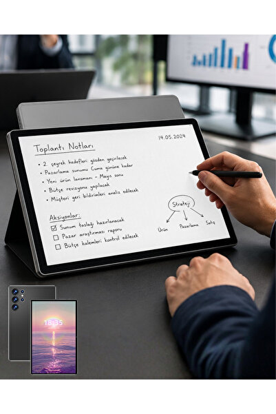 Lisinya 10.1 İnç Android Tablet 16GB RAM 1TB Depolama Klavyeli Tablet Seti - ...