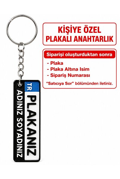 İFAA Kişiye Özel Plaka Anahtarlık Çiftli Set 1 Adet - İsimli ve Plakalı Araç ...