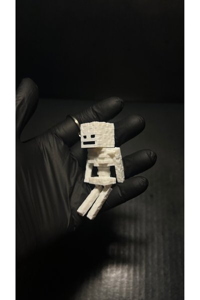 daısydecoratıon 5 Pieces Mincraft Movable Skeleton Keychain