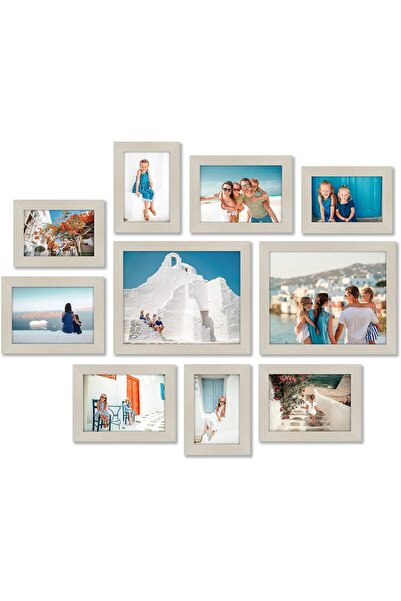 Americanflat 10 Photo Frames with Shatter-Resistant Glass - Gallery Wall Fram...