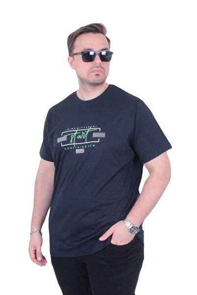 MocGrande Tricou cu gât rotund pentru bărbați, mărime mare, Start 26136 ALBAS...