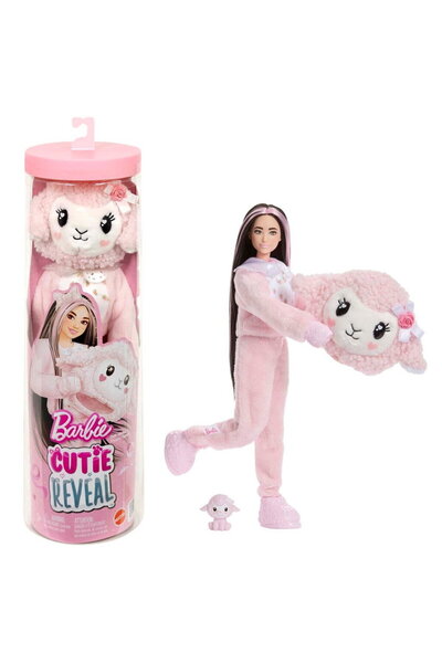 Barbie Χαριτωμένο Ροζ Αρνάκι με Γλυκές Φιόγκες (JJP66)