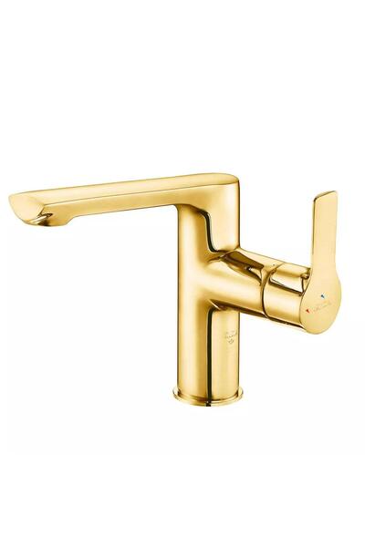 Eca Luna Washbasin Faucet with Side Handle Gold Appearance 102108955A1