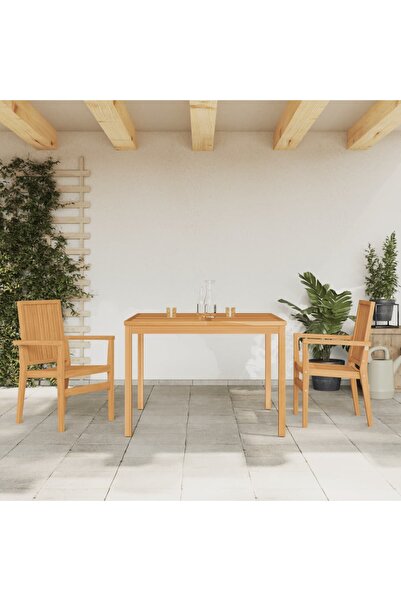 vidaxl Set mobilier pentru gradina, 3 piese, lemn masiv de tec