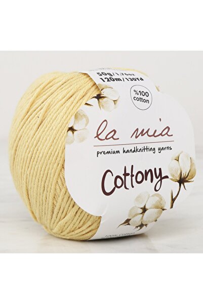 LA MİA YARNS La Mia pamučna žuta pređa za ručno pletenje za bebe - L015