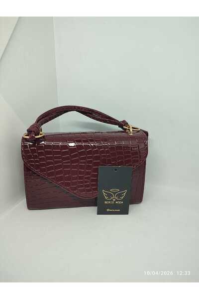 berismoda Geantă de damă din piele de crocodil cu model lucios 13x20 cm