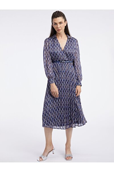 ORSAY Rochie de damă albastru închis cu model