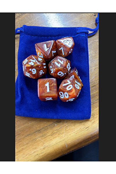 zerzembe DND EPOKSİ Frp Zar Seti 7li Set Dnd Zarı Dungeons And Dragons Masaüs...