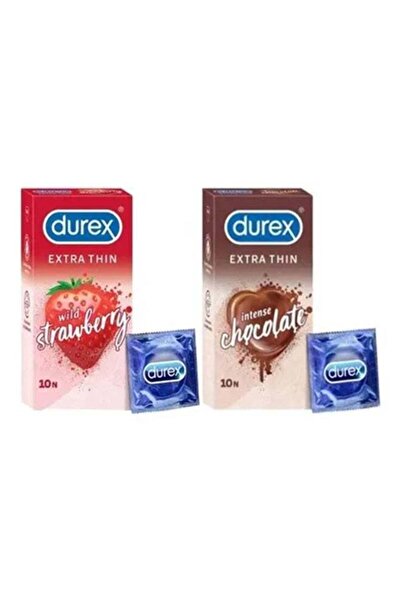 Durex Play عبوة ديوركس تحتوي على 2 واقي ذكري رفيع للغاية بنكهة الفراولة البري...