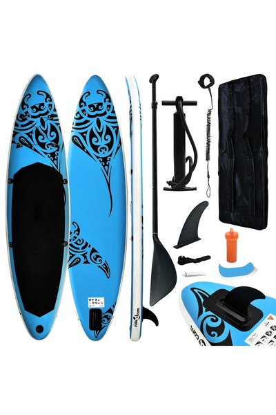 vidaxl Inflatable SUP board set, blue, 305x76x15 cm