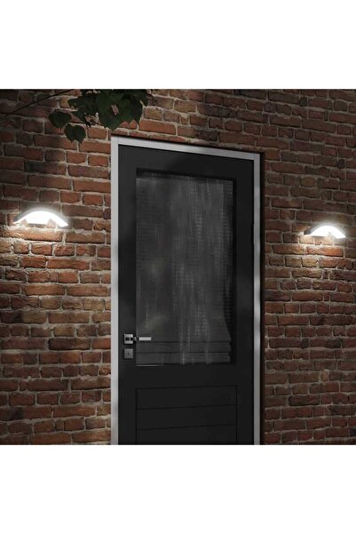 vidaxl Lampi exterioare de perete cu LED 2 buc. alb, aluminiu turnat