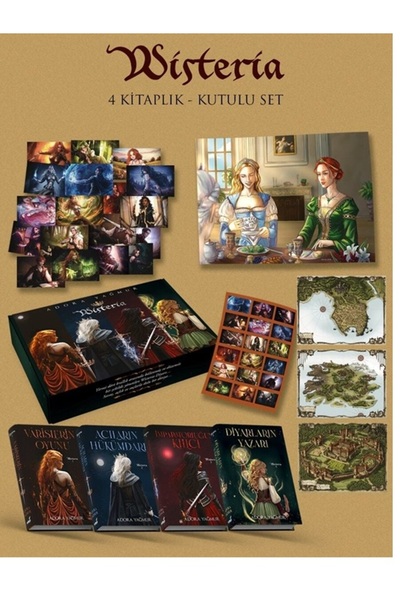 İndigo Kitap Wisteria Serisi 4 Kitap (Hediyeli Kutu) ADORA YAĞMUR