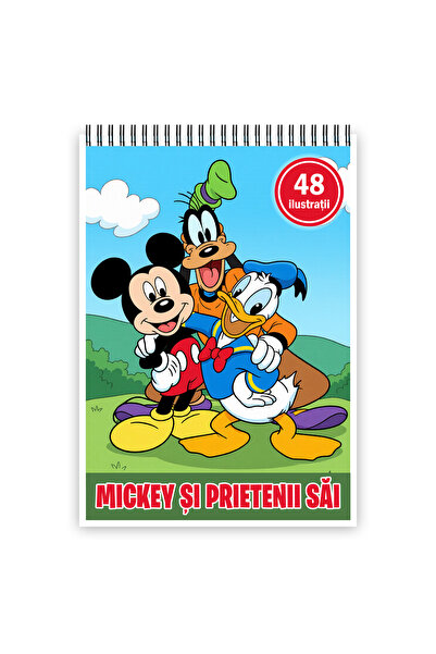 Legendary Gifts Carte de colorat, 48 de ilustratii Mickey si Prietenii sai, 1...