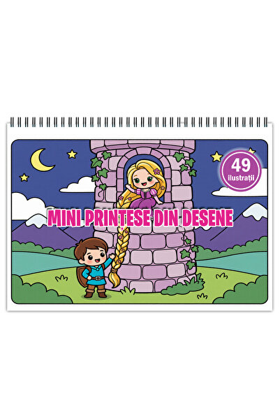 Legendary Gifts Carte de colorat, 49 de ilustratii Mini Printese din Desene, ...