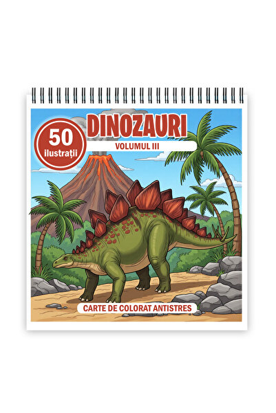 Legendary Gifts Carte de colorat, 50 de ilustratii Dinozauri - Volumul III, 1...