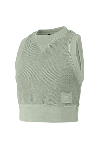 Nike Women's French Terry Sleeveless Crop Top L